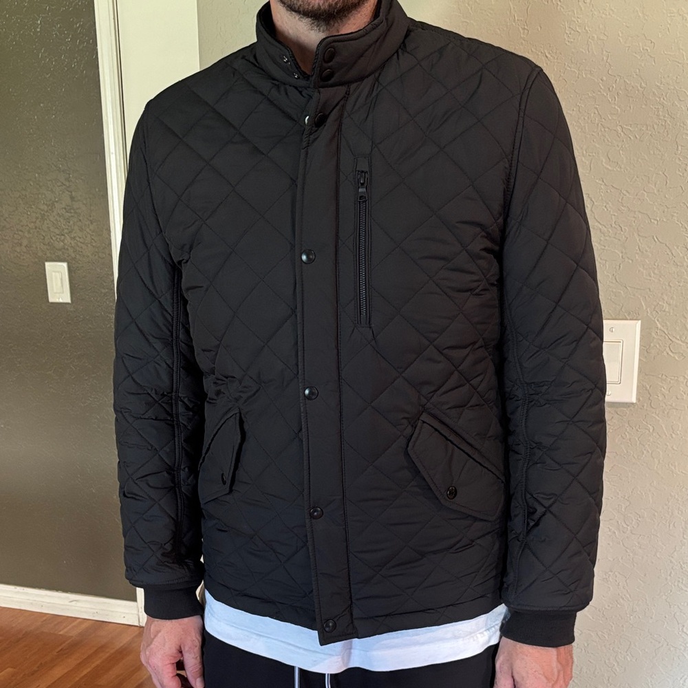 Men's Black Quilted Jacket